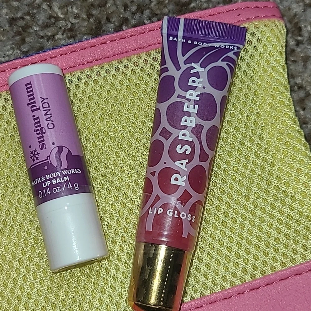 Bath And Body Works Lip Gloss And Balm With Ipsy Makeup Bag